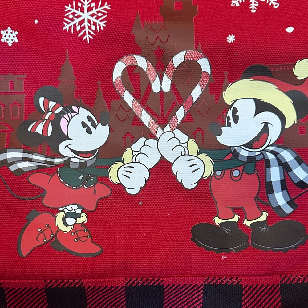 Disney Festive Red and Black Tote Bag - Picture 2 of 6